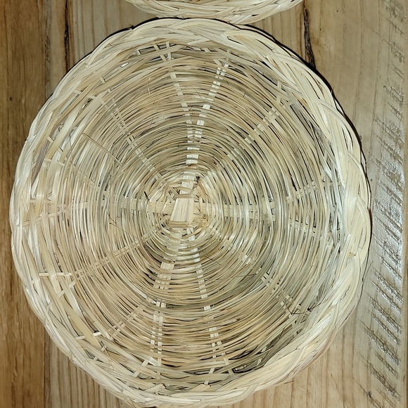 Set of 6 straw paper plate holders - Picture 3 of 4